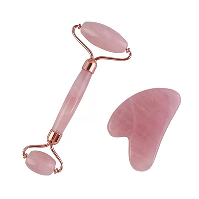 Quartz Jade Roller Scraping Gua Sha Tool Set