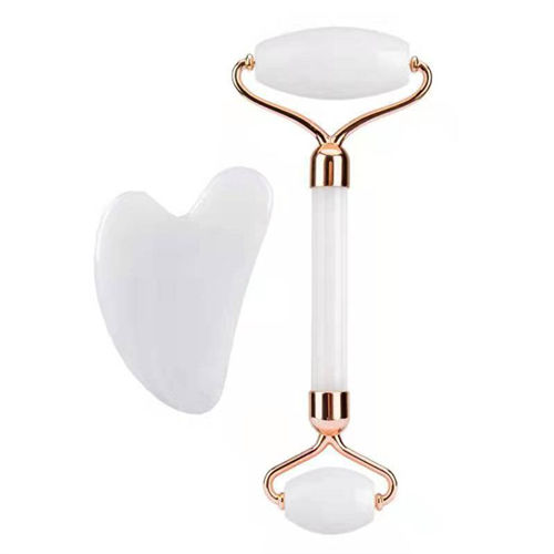 White Jade Roller Gua Sha Set
